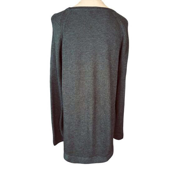 NWT I.N.C Petite Small Blue/Gray Knit Sweater Silver Side Zippers - Picture 3 of 16